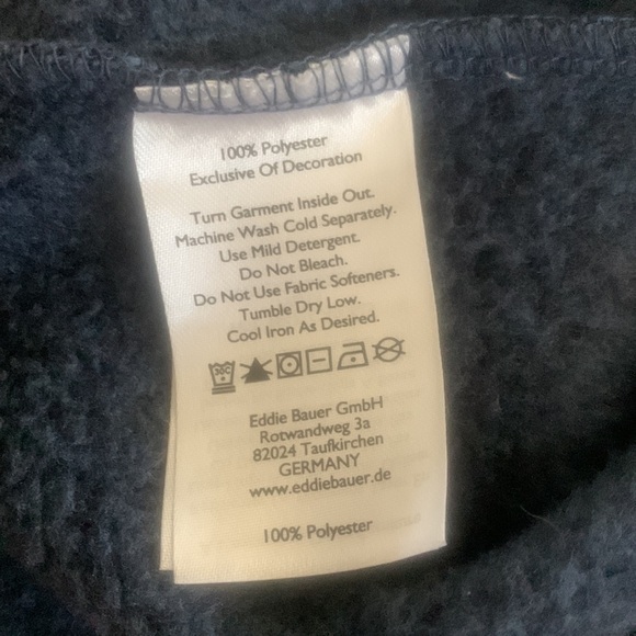 Eddie Bauer Black & Blue 3/4 Snap Up Pullover Size L - Picture 5 of 6